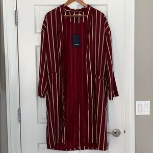 Striped maxi jacket